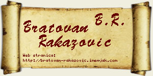 Bratovan Rakazović vizit kartica
